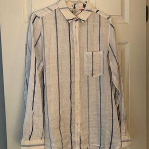 Joules Oversized Summer Linen Shirt Size 8